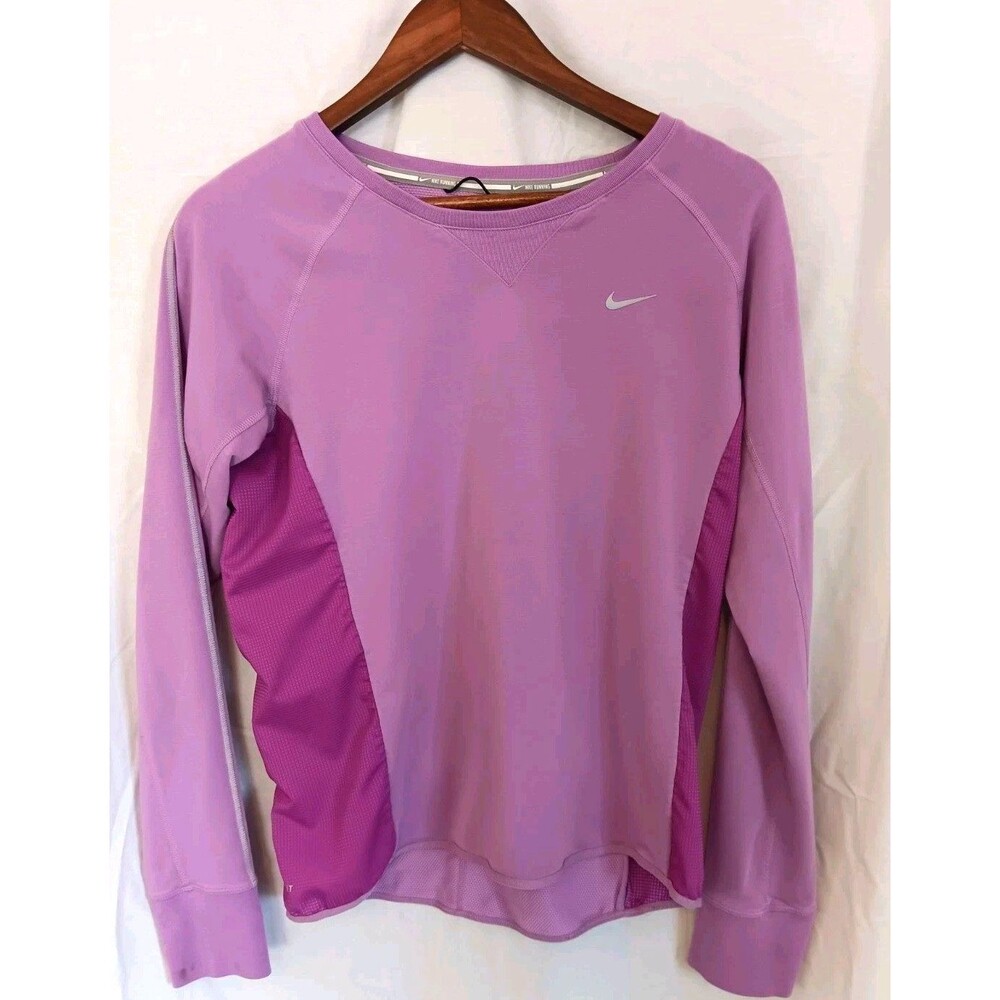 Nike Running Dri-FIT Women’s Medium Purple Long Sleeve Athletic Top Thumbholes